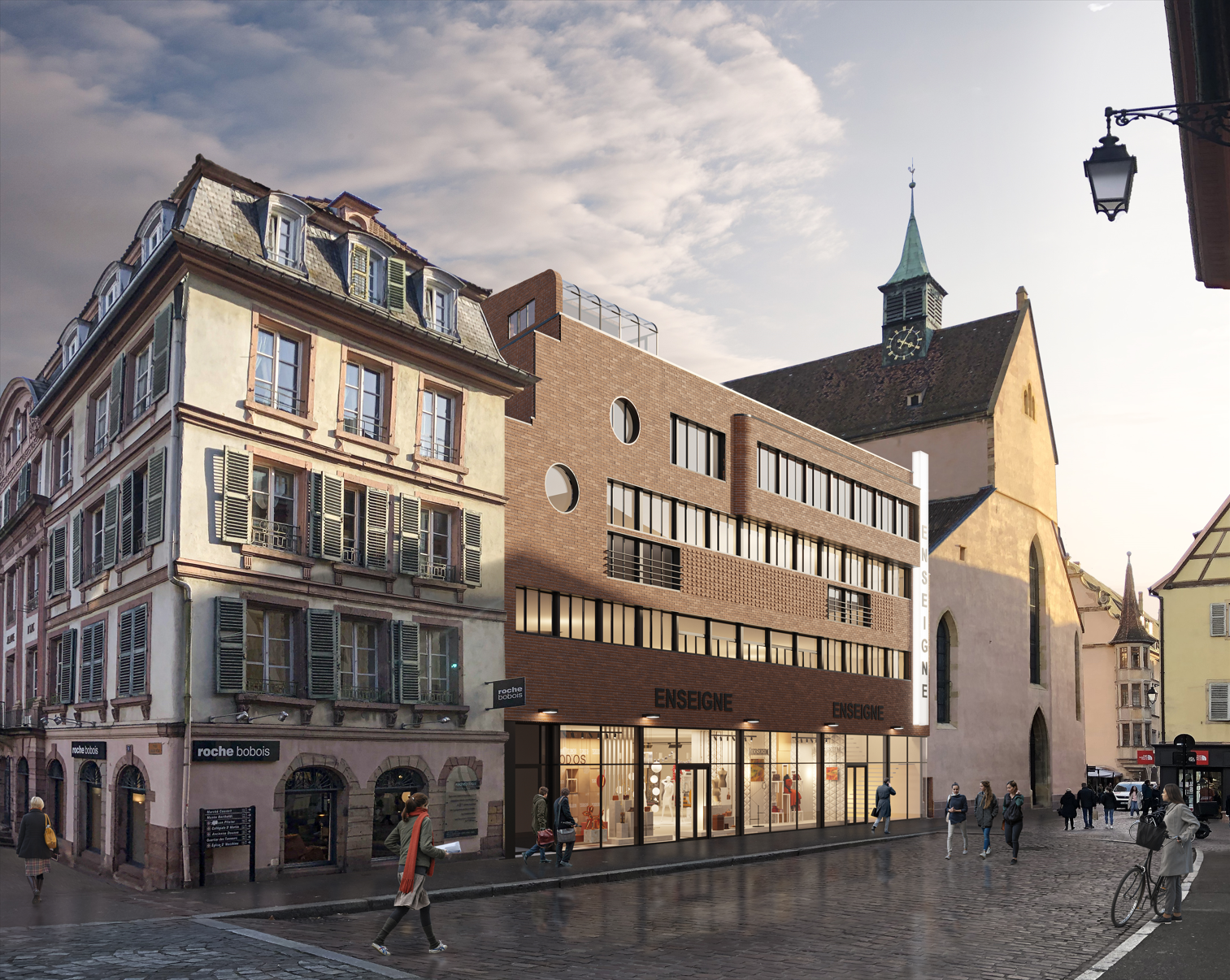 Rénovation de façade d'un bâtiment commercial - Colmar