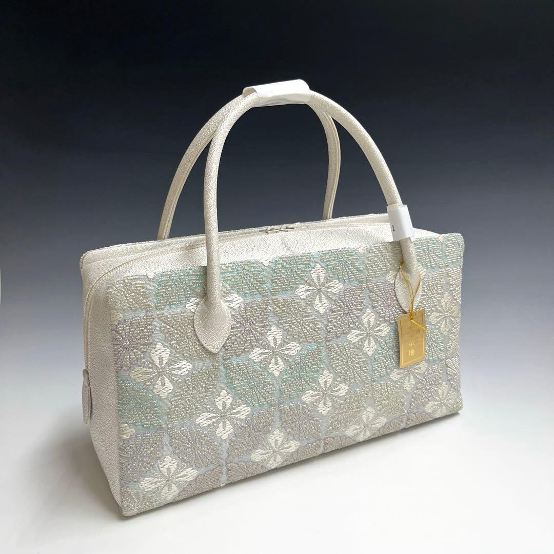 新品未使用品　京都 西陣織正絹帯地使用　利休バッグお茶席　25911