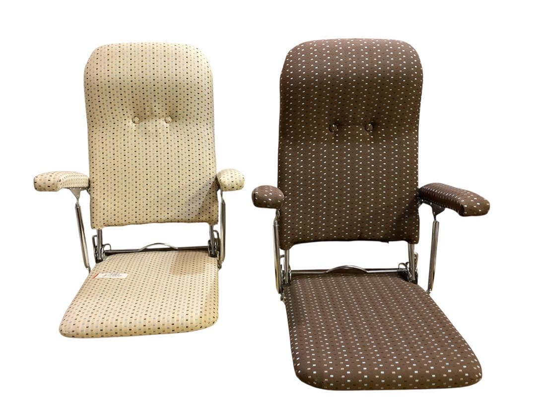 未使用　宮武製作所 座椅子　2個セット　幅約54cm×奥行約51~78cm日本製